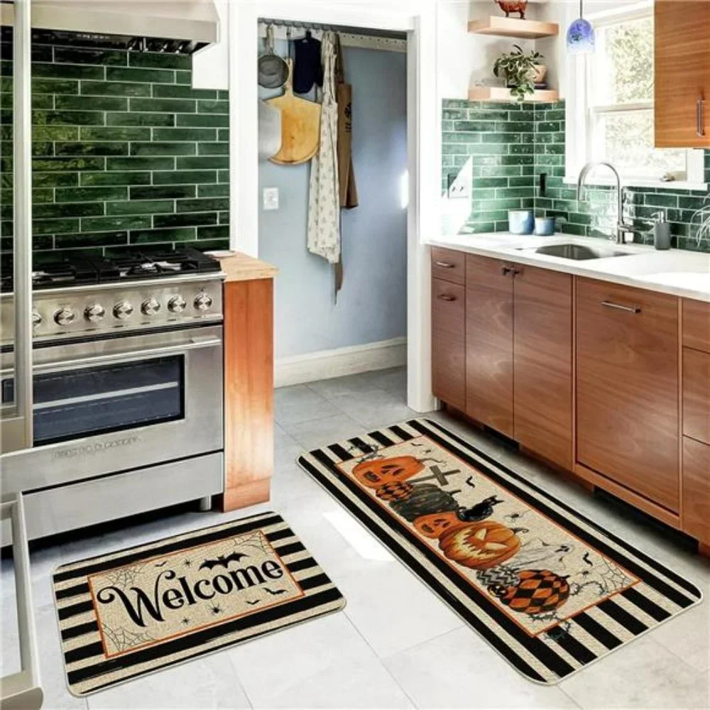 Halloween Kitchen Mats Set of 2, Halloween Kitchen Rugs and Mats,17x29 